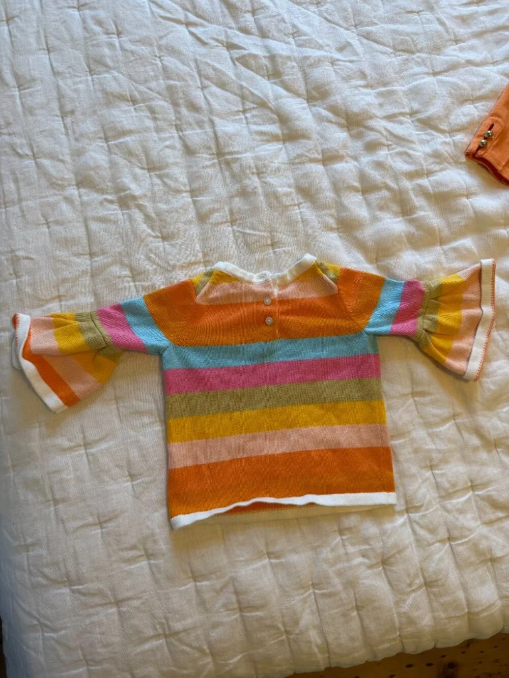 Toddler Girls Janie Jack Rainbow Stripe Sweater & Vans Star Sneaker Set